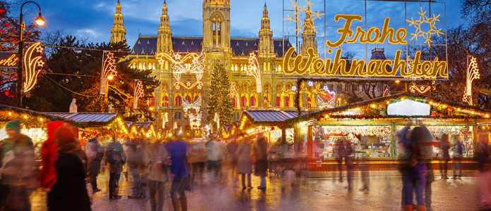Julemarked ved rådhuset i Wien