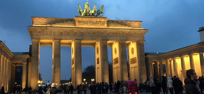 Brandenburger Tor på vores juletur til Berlin