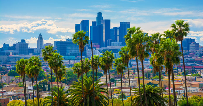 Flot udsigt på en storbyferie i Los Angeles
