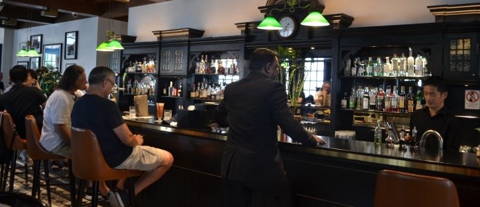 Singapore Sling på Long Bar, Raffles Hotel