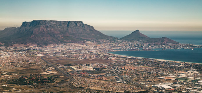 Cape Town og taffelbjerget