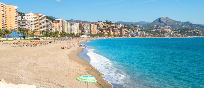 Malagueta beach i Málaga