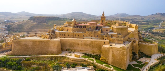 Citadella på Gozo set fra oven