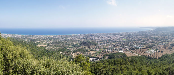 panoramo over Ialyssos på Rhodos