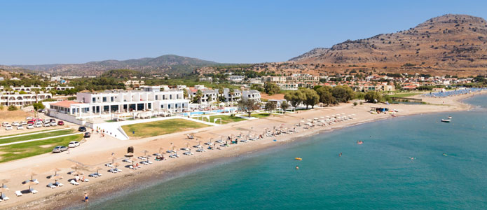Stranden ved Lardos på Kreta