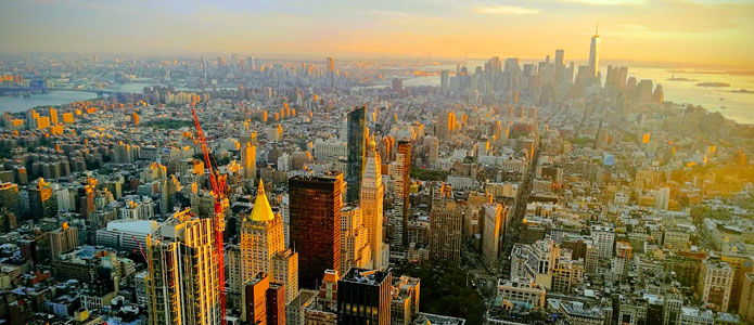 Oplevelser i New York - Solnedgang fra Empire State Building